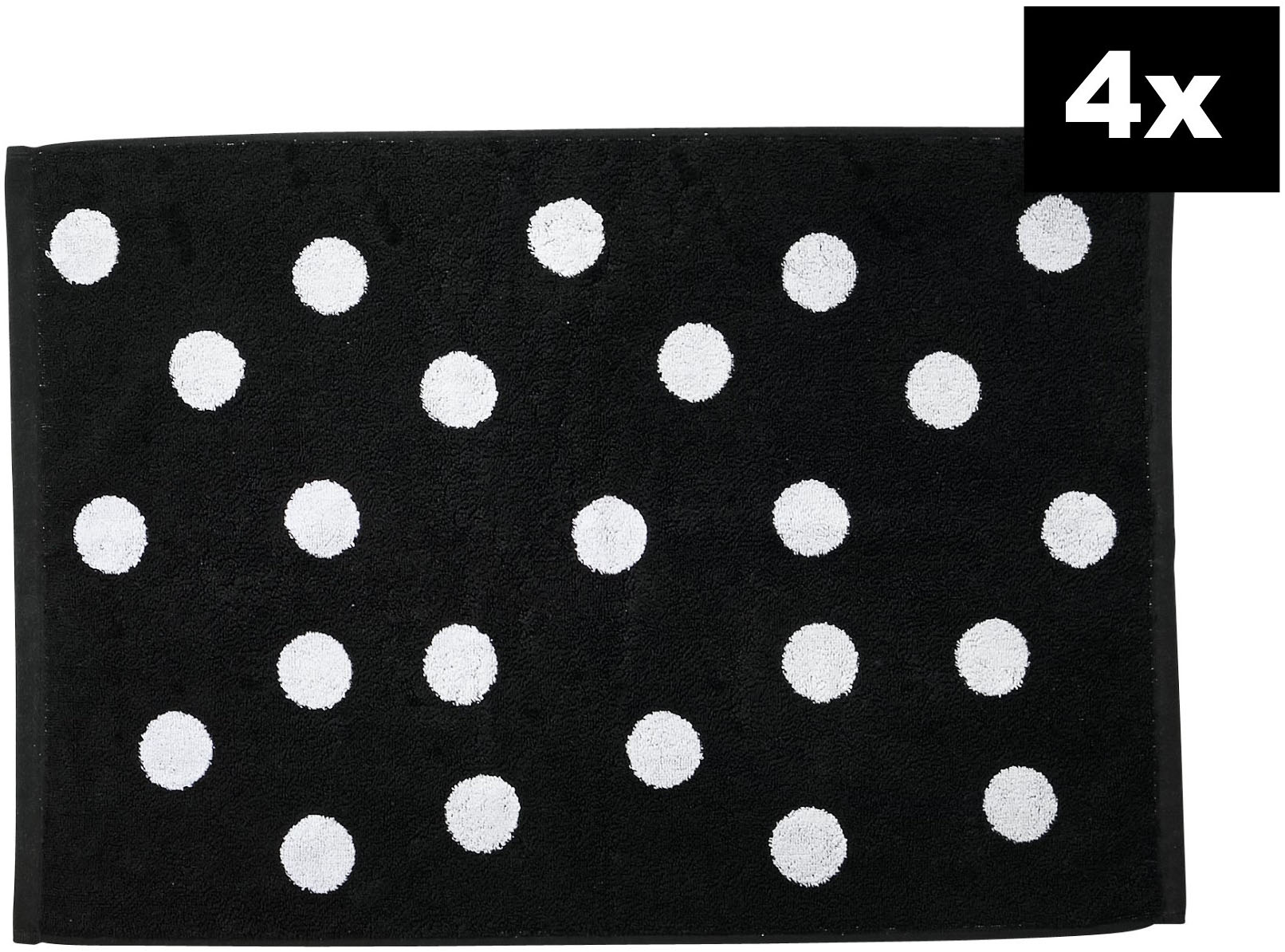 done. Badematte "DAILY SHAPES Dots 4er-Set" Höhe 5 mm fußbodenheizungsgeeignet Badvorleger aus 100% Baumwolle, Jacquardgewebt von Done.