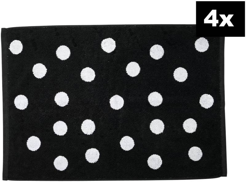 done. Badematte "DAILY SHAPES Dots 4er-Set" Höhe 5 mm fußbodenheizungsgeeignet Badvorleger aus 100% Baumwolle, Jacquardgewebt von Done.