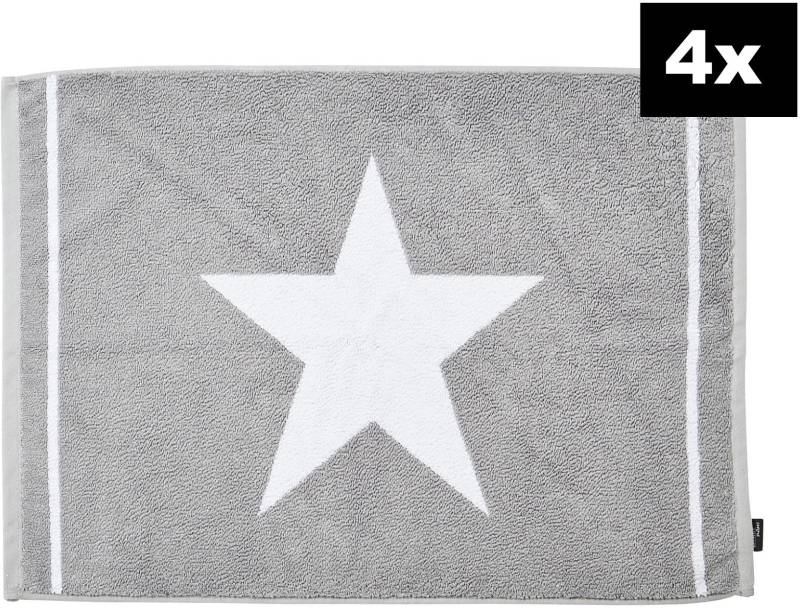 done. Badematte "DAILY SHAPES Star 4er-Set" Höhe 5 mm fußbodenheizungsgeeignet Badvorleger aus 100% Baumwolle, Jacquardgewebt von Done.
