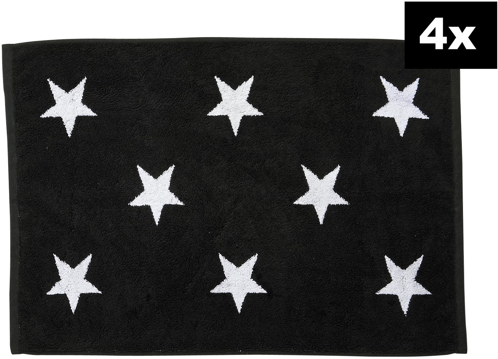 done. Badematte "DAILY SHAPES Stars 4er-Set" Höhe 5 mm fußbodenheizungsgeeignet Badvorleger aus 100% Baumwolle, Jacquardgewebt von Done.