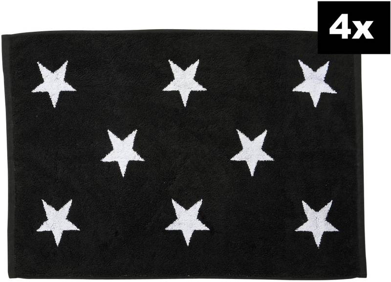 done. Badematte "DAILY SHAPES Stars 4er-Set" Höhe 5 mm fußbodenheizungsgeeignet Badvorleger aus 100% Baumwolle, Jacquardgewebt von Done.