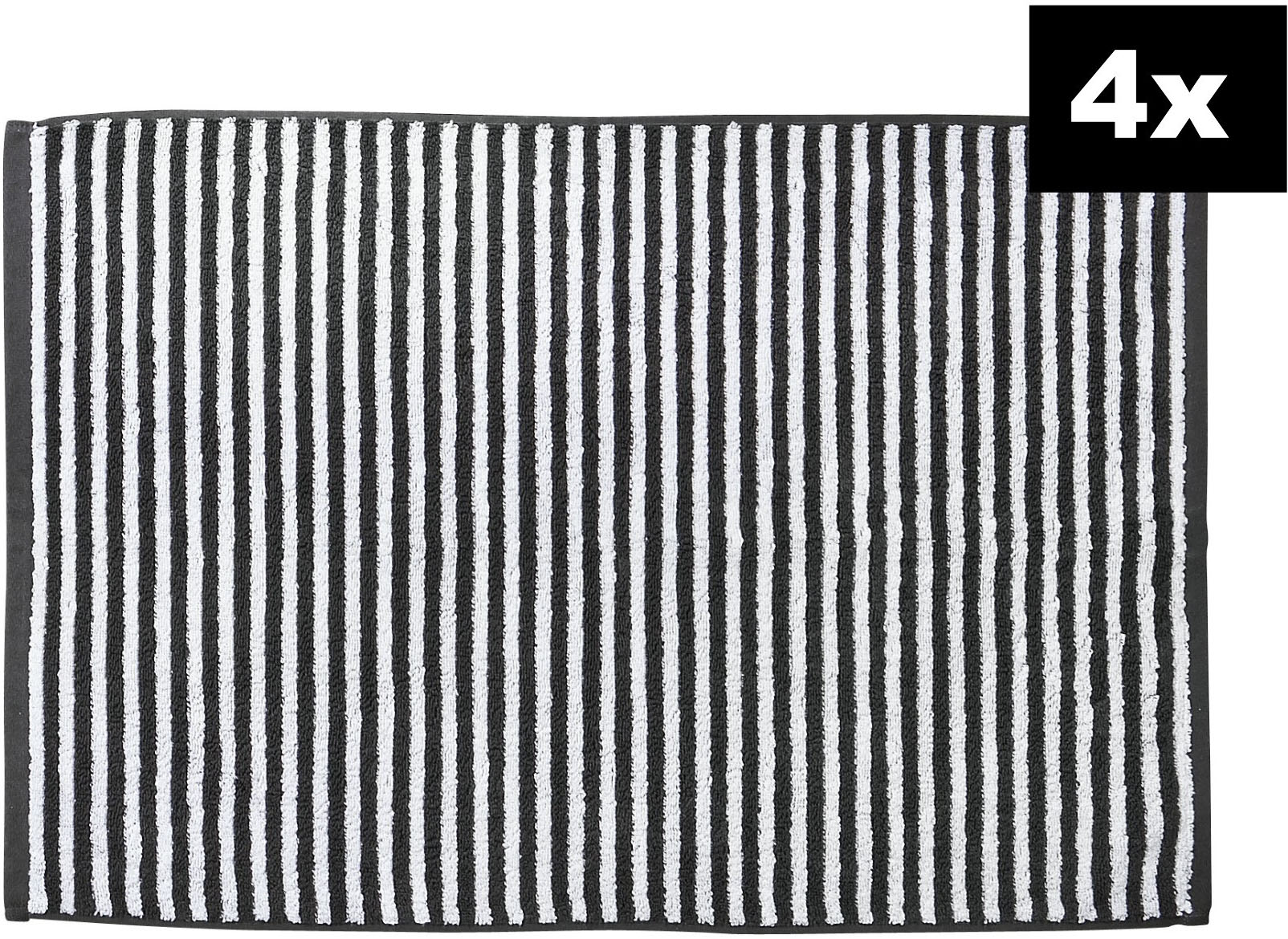done. Badematte "DAILY SHAPES Stripes 4er-Set" Höhe 5 mm fußbodenheizungsgeeignet Badvorleger aus 100% Baumwolle, Jacquardgewebt von Done.