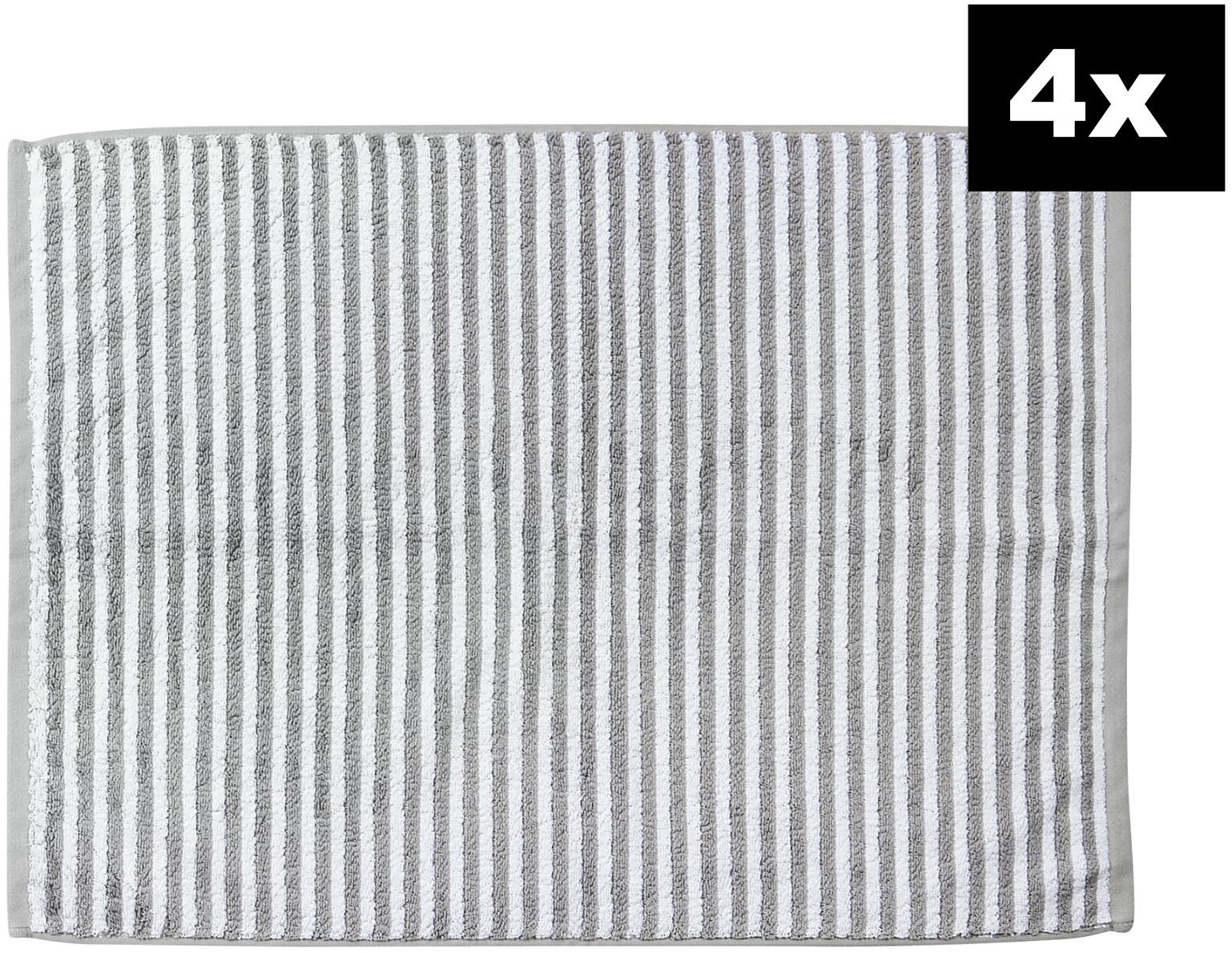 done. Badematte "DAILY SHAPES Stripes 4er-Set" Höhe 5 mm fußbodenheizungsgeeignet Badvorleger aus 100% Baumwolle, Jacquardgewebt von Done.
