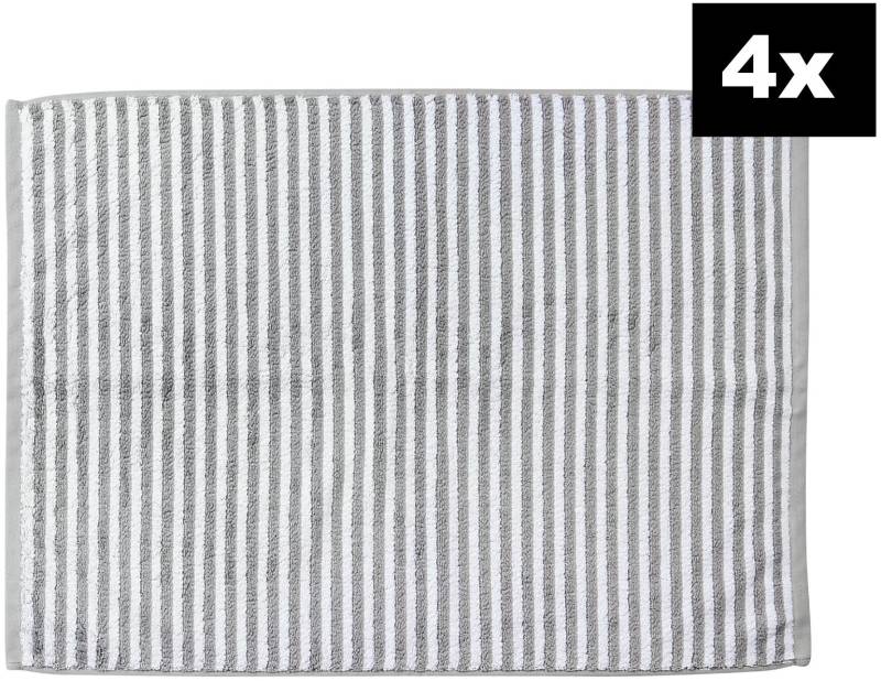 done. Badematte "DAILY SHAPES Stripes 4er-Set" Höhe 5 mm fußbodenheizungsgeeignet Badvorleger aus 100% Baumwolle, Jacquardgewebt von Done.