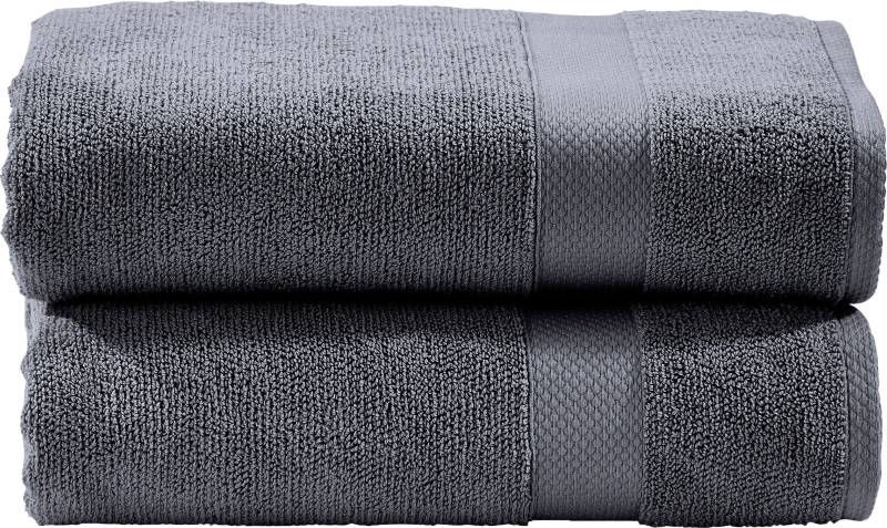 done. Badetücher "Deluxe", (2 St., 2er Set Duschtücher 70 x 140 cm), 2-tlg., Uni Farben, Hotelqualität aus hochwertigem Zwirnfrottier von Done.
