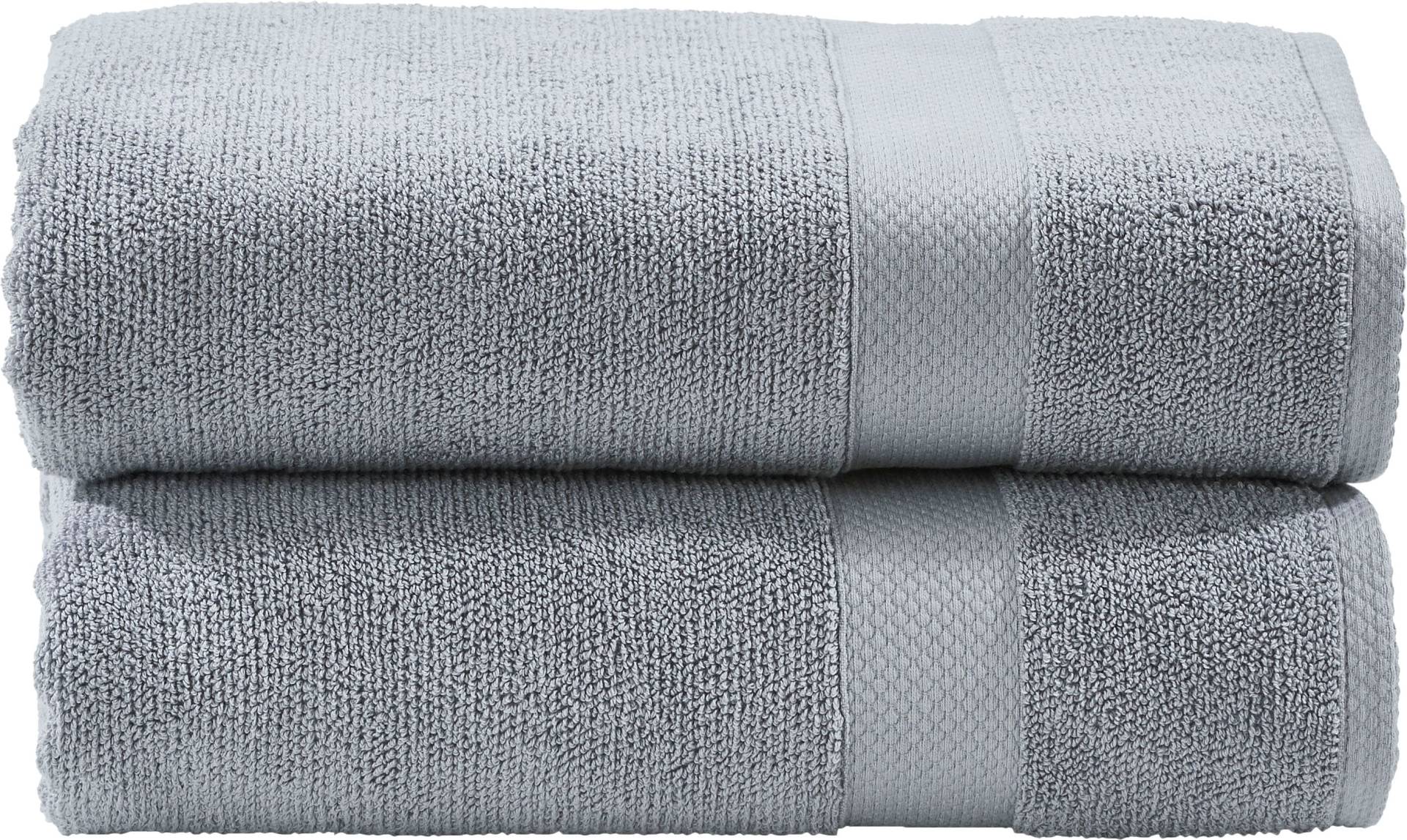 done. Badetücher "Deluxe", (2 St., 2er Set Duschtücher 70 x 140 cm), 2-tlg., Uni Farben, Hotelqualität aus hochwertigem Zwirnfrottier von Done.
