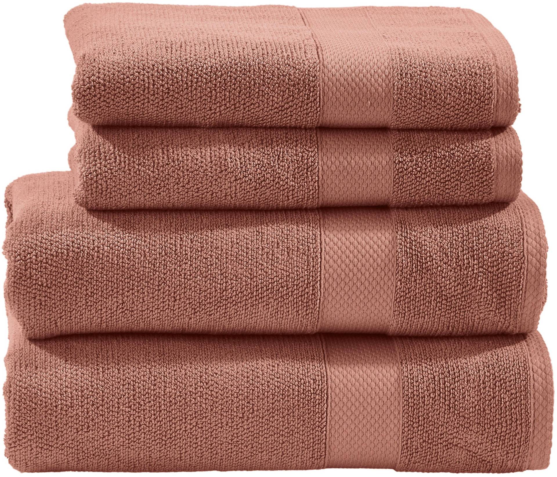 done. Handtuch Set "Deluxe", (Set, 4 St., 2 Handtücher (50x100 cm)-2 Duschtücher (70x140 cm), Hotelqualität aus hochwertigem Zwirnfrottier von Done.