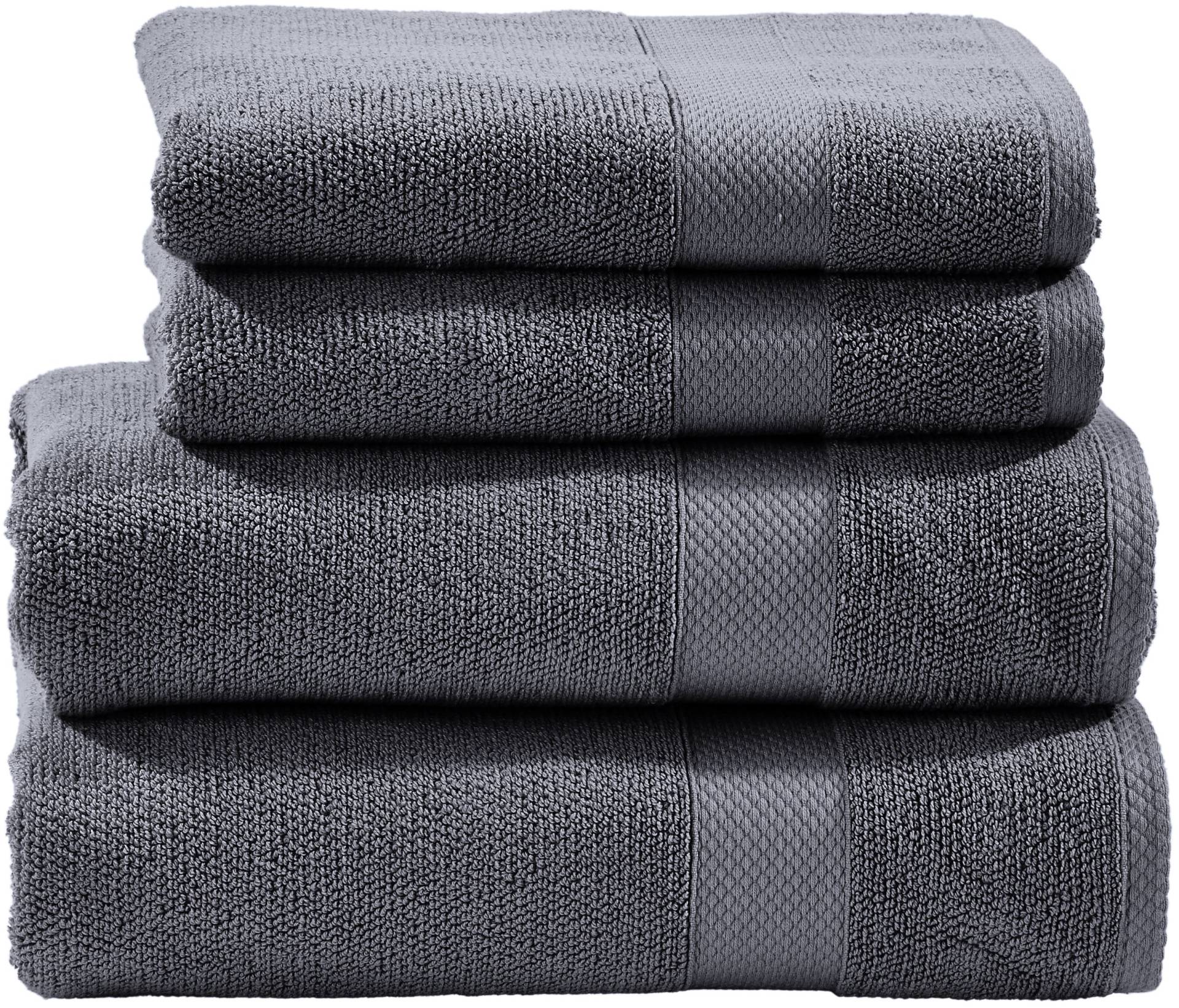 done. Handtuch Set "Deluxe", (Set, 4 St., 2 Handtücher (50x100 cm)-2 Duschtücher (70x140 cm), Hotelqualität aus hochwertigem Zwirnfrottier von Done.