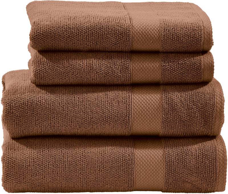 done. Handtuch Set "Deluxe 2x Handtücher (50x100 cm), 2x Duschtücher (70x140 cm)" Hotelqualität aus hochwertigem Zwirnfrottier von Done.
