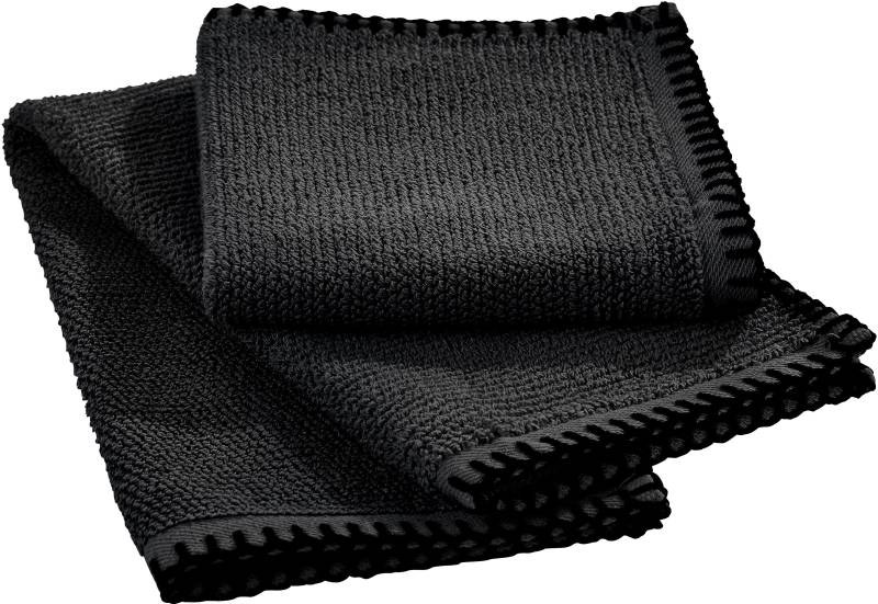 done. Handtuch Set "Deluxe Prime", (Set, 4 St., 2 Gästetücher (30x50 cm)-2 Handtücher (50x100 cm), mit einfassender Ziernaht in schwarz von Done.