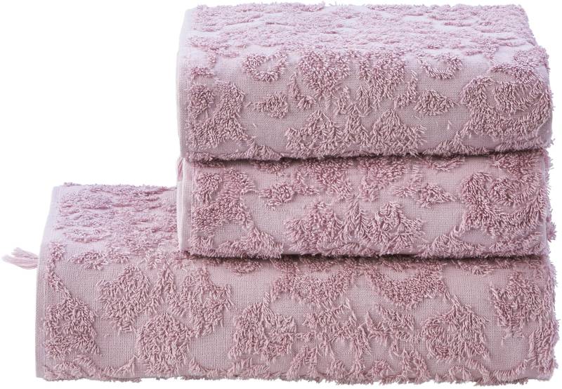 done. Handtuch Set "Provence Ornaments" Uni-Farben, Ornamente, mit Fransen von Done.