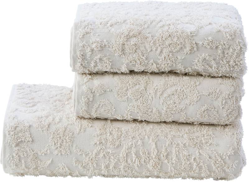 done. Handtuch Set "Provence Ornaments" Uni-Farben, Ornamente, mit Fransen von Done.