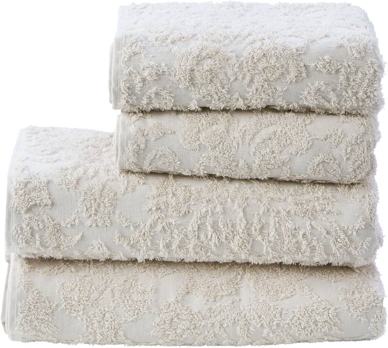 done. Handtuch Set "Provence Ornaments" Uni-Farben, Ornamente, mit Fransen von Done.