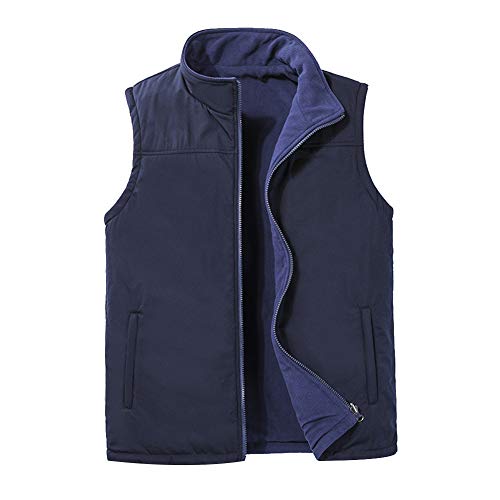 DongBao Ärmellose Jacke mit Stehkragen für Herren Stehkragen Fleece Weste Outwear Wendeweste Freien von DongBao