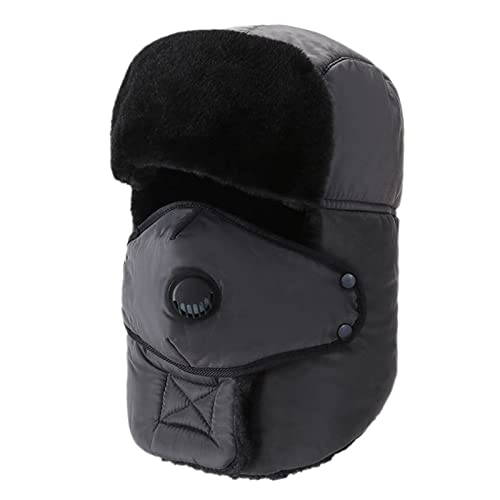 DongBao Herren Damen Wasserdicht Fliegermütze Winddicht Trappermütze Warme Wintermütze mit Ohrenklappen Thermal Bomber Mütze Uschanka Russen Mütze von DongBao