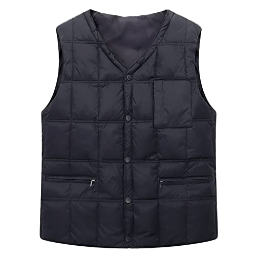 DongBao Herren Weste Outdoor Steppweste Daunenweste V-Ausschnitt Freizeitjacke für Männer Übergangsjacke von DongBao