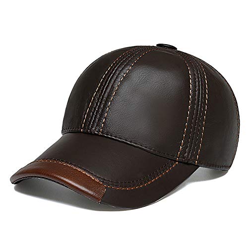 DongBao Leder Baseball Cap Basecap Herren Baseballmütze Kappe Hute,Liberty Ledercap von DongBao