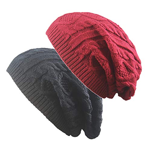 DongBao Slouch Beanie Strickmütze Wintermütze Herren Damen, Warme Winter Mütze Unisex von DongBao