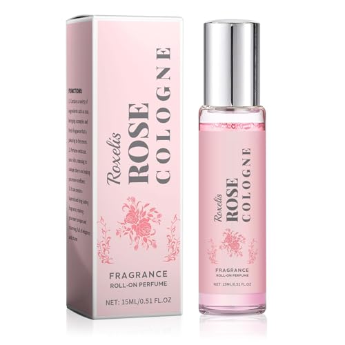 Rose Parfüm Roll-On,Woman Parfüm 15 ml Rose Eau de Parfum für Frauen,Tragbarer Damendüfte Langanhaltender Duft Unterstreicht Ihren Charme für Reisen,Urlaubsreise,Gift for Women von Dongcill