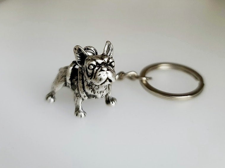 Bulldogge Schlüsselanhänger/Niedliche Metall Anhänger Hund Schlüsselbund Schlüsselringe Haustier Schmuck Bestes Geschenk Für Kinder von DongleDongle
