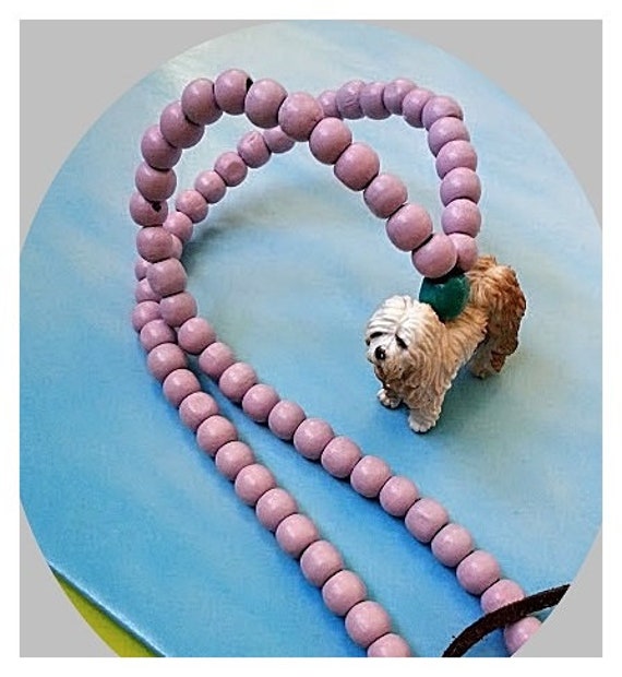 Hund Tier Mit Holzperlen Kinder Halskette/Kinder Schmuck/Kinder Halskette Farbe Name Und Kunststoff Schmuck/Geschenk Für von DongleDongle