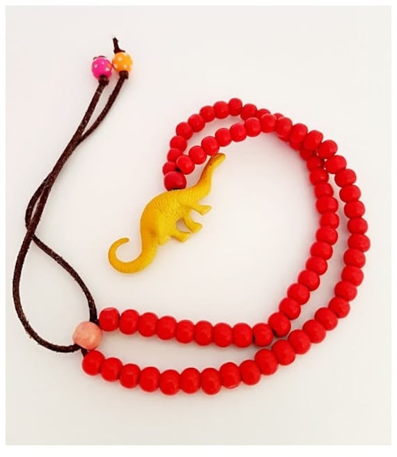 Kinder Halskette Holzperlen Mit Tierspielzeug Schmuck/Kinderkostüm Tier Namen Halskette/ Dinosaurier Schmuck/Kinder Geschenk Für von DongleDongle