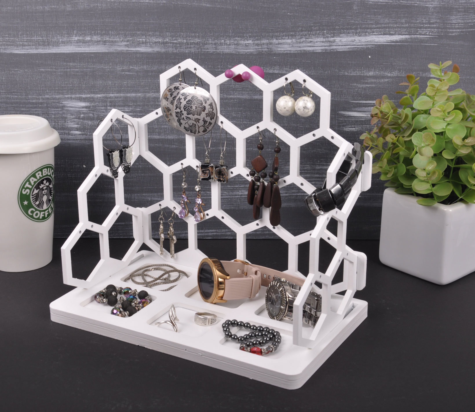 Ohrringständer. Ohrringhalter. Kettenhalter Ständer. Ohrhänger. Halskette Display. Steht Schmuck von DonitoStudio