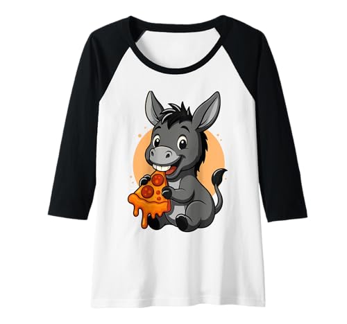 Damen Lustiger Esel isst Pizza Grafik Jungen Mädchen Eselliebhaber Raglan Damen Lustiger Esel isst Pizza Grafik Jungen Mädchen Eselliebhaber Raglan von Donkey Eating Pizza Graphic Design