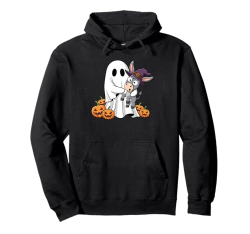 Lustiger Geist Esel Kürbis Halloween Kinder Herren Damen Pullover Hoodie von Donkey Lovers Cute Halloween Outfits for Boy Girl