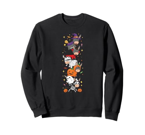 Lustiger Esel Hexe Vampir Geist Halloween Kinder Herren Damen Sweatshirt von Donkey Lovers Halloween Skeleton Mummy Outfits