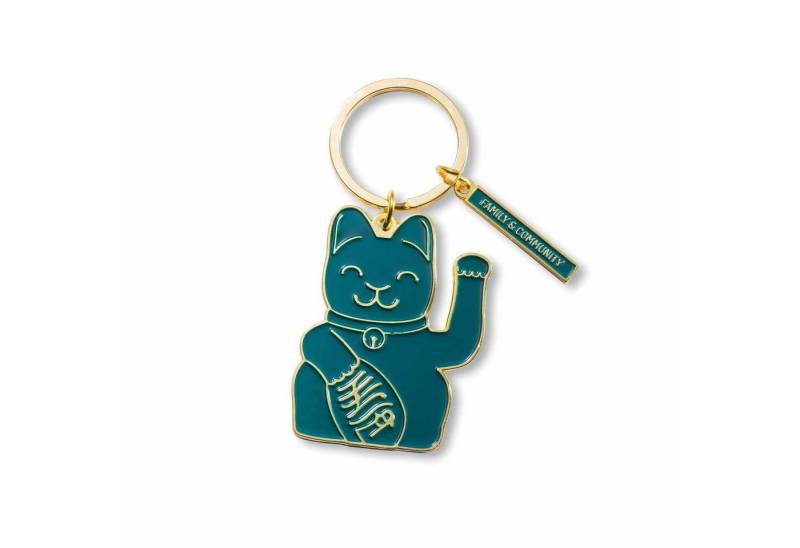 Donkey Products Schlüsselanhänger Donkey Maneki Neko Keyring - Green 8,5 x 4 x 0,2 cm Donkey Products Schlüsselanhänger Donkey Maneki Neko Keyring - Green 8,5 x 4 x 0,2 cm von Donkey Products