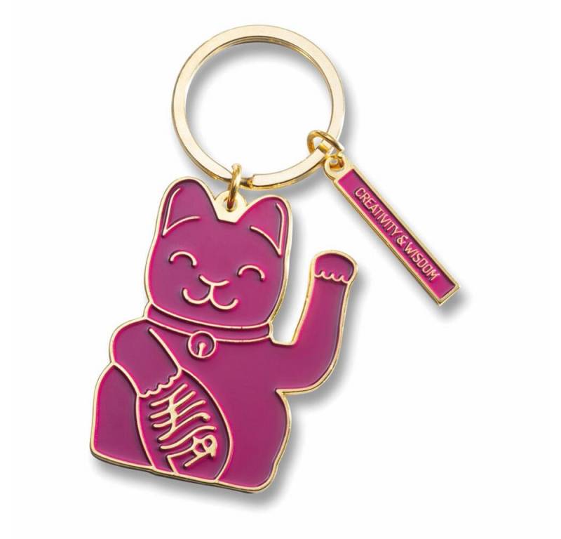 Donkey Products Schlüsselanhänger Lucky Cat Key Ring Purple, Maneki Neko Donkey Products Schlüsselanhänger Lucky Cat Key Ring Purple, Maneki Neko von Donkey Products