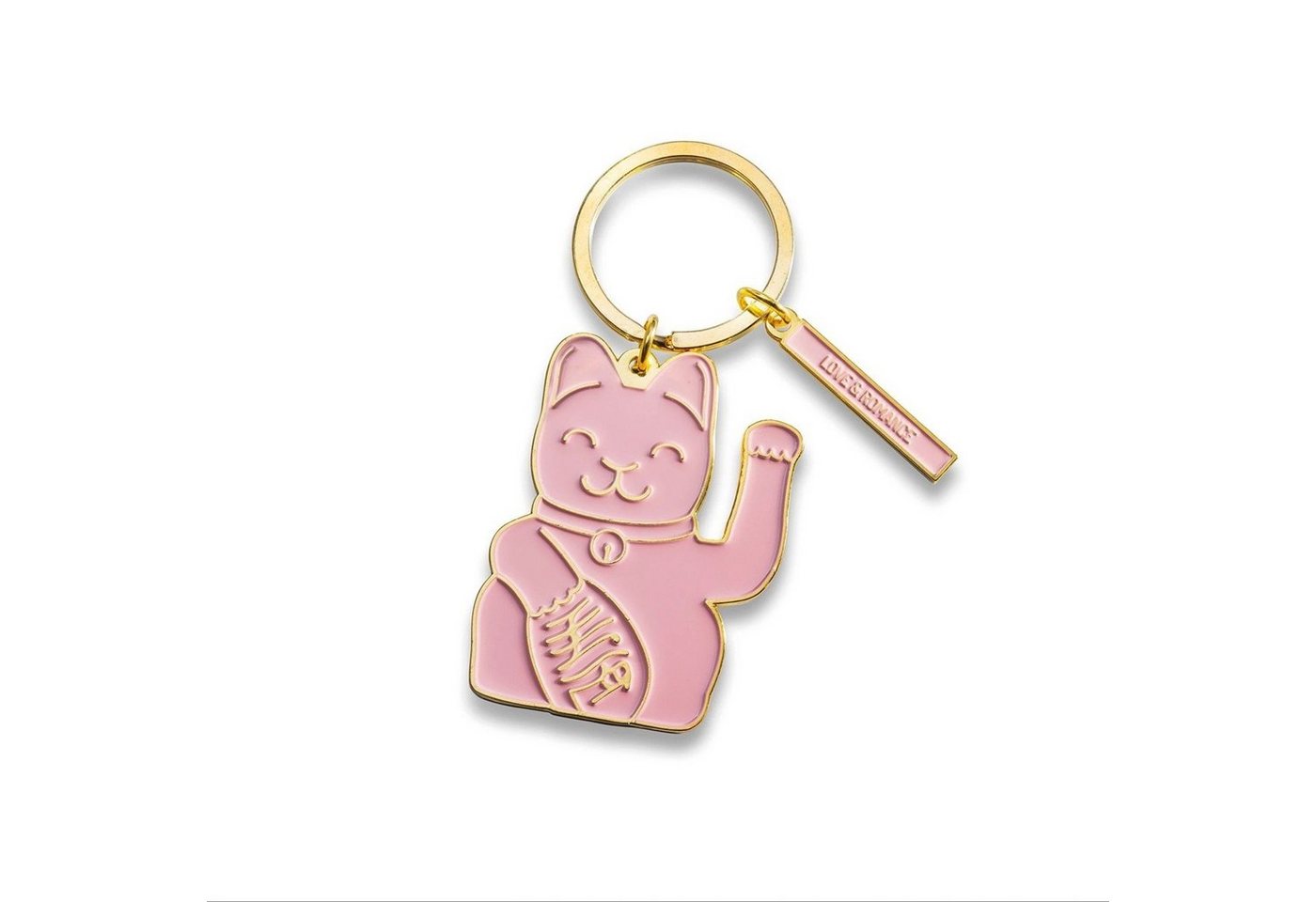 Donkey Products Schlüsselanhänger Schlüsselanhänger Maneki Neko Pink von Donkey Products