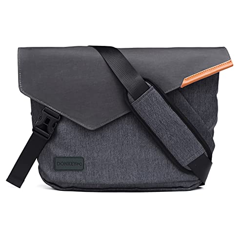 Donkey pc - Kompakte Umhängetasche/Laptoptasche für Herren in der Farbe Bleigrau. Dokumententasche für Arbeit, Reise oder täglichen Gebrauch. 13" Laptop-Messenger-Tasche. von Donkey pc