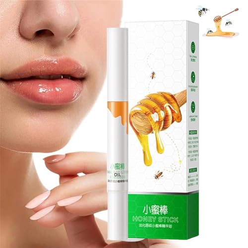 Transparent Colorless Moisturizing Lip Plumping Essence-Honey Moisturizing Lip Essence-Plumping Lip Gloss-Essence Lip Plumper-Long Lasting Nourishing Non-sticky (2pcs) von Donlinon