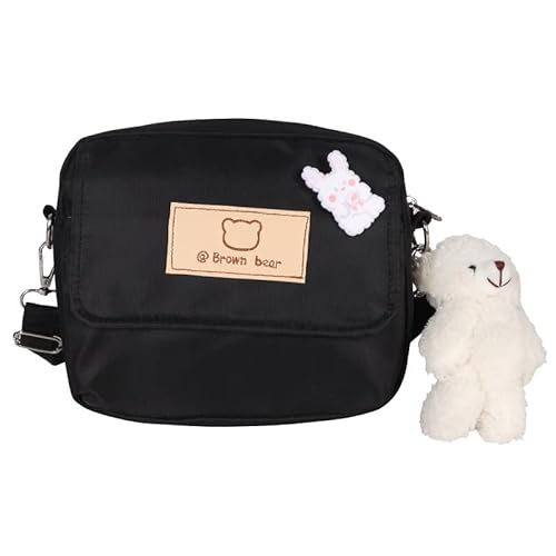 Süße Geldbörse, Kawaii, Ita-Tasche, adrette Geldbörsen, japanische Nadeln, Mini-Umhängetasche, Kuriertasche, ästhetisches Zubehör, Schwarz, Small, Minaudière Süße Geldbörse, Kawaii, Ita-Tasche, adrette Geldbörsen, japanische Nadeln, Mini-Umhängetasche, Kuriertasche, ästhetisches Zubehör, Schwarz, Small, Minaudière von Donloise