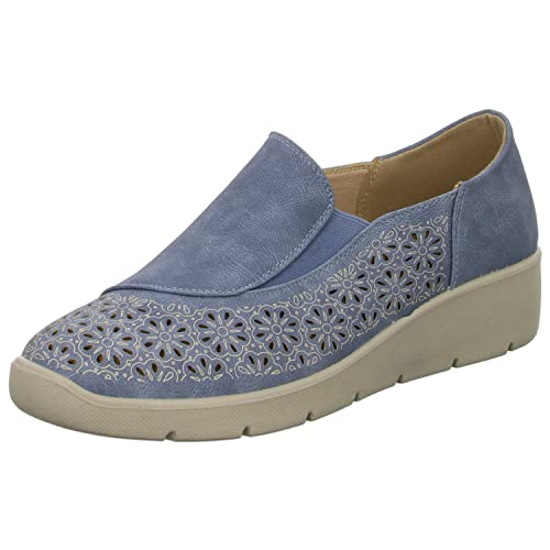 Donna Andrea 295-245-BL Damen Slipper Halbschuh gelocht oder geflochten, Größe 37 von Donna Andrea