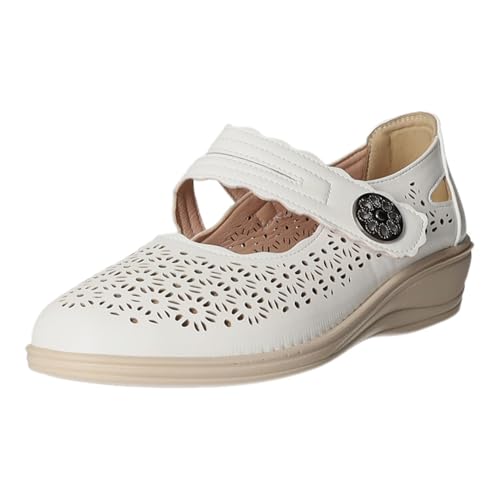 Donna Andrea F27S5-27-WH Damen Slipper Halbschuh gelocht oder geflochten, Größe 39 von Donna Andrea