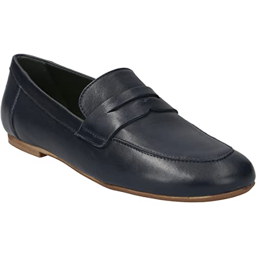 Donna Carolina Slipper & Mokassin 47.658.033, Glattleder, Blau, Damen EU 39,5 von Donna Carolina