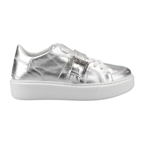 Donna Carolina Sneaker WEL Silver, Glattleder, Weiß, Damen EU 38 von Donna Carolina