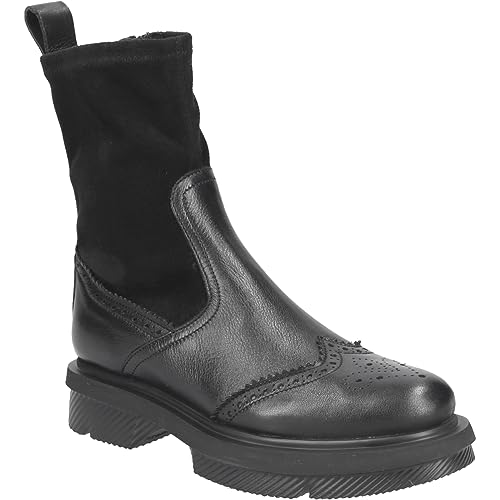 Donna Carolina Stiefelette ZOE NERO, Glattleder, Schwarz, Damen EU 39,5 von Donna Carolina