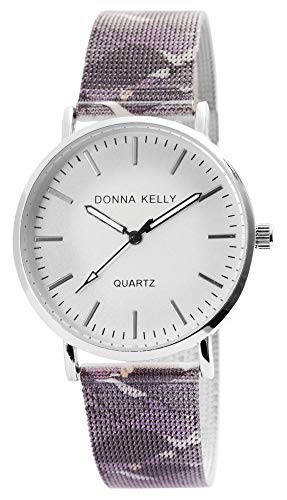 Donna Kelly Damenuhr Muster Grafik Meshband Analog Quarz Armbanduhr von Donna Kelly