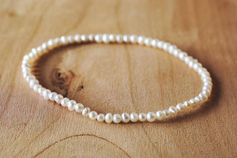 Süßwasserperlen Mini - Schlichtes Armband von DonnaAnnaSchmuck