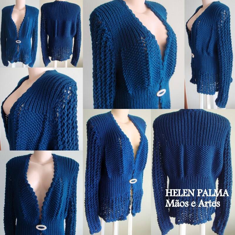 Handgestrickte Strickjacke Handgestrickte Strickjacke von DonnaHelenCrochet