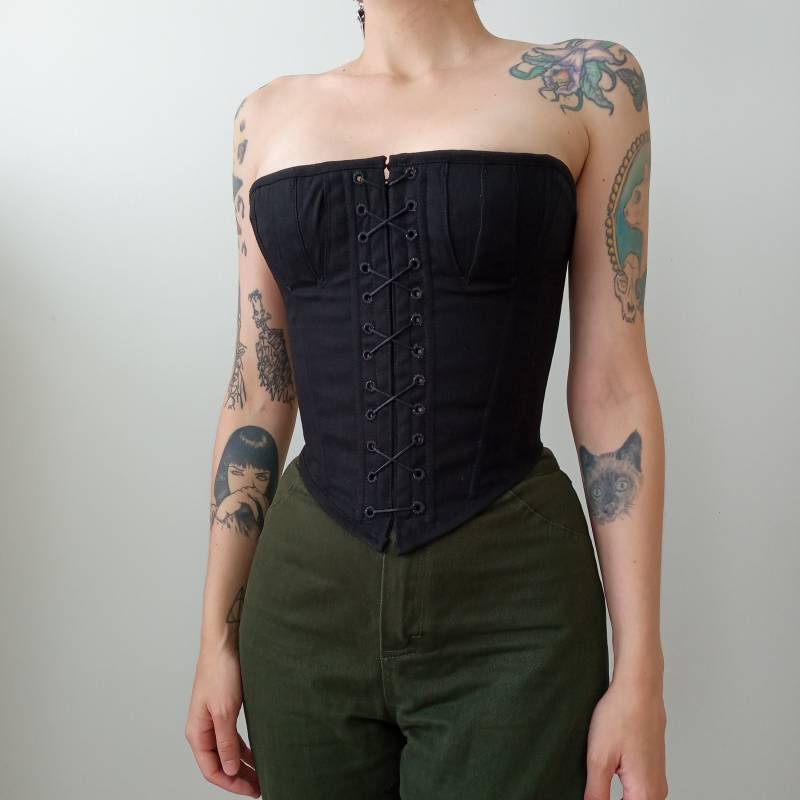Handgefertigtes Leinen Korsett Maßgefertigte Korsett von DonnaanitaAtelie
