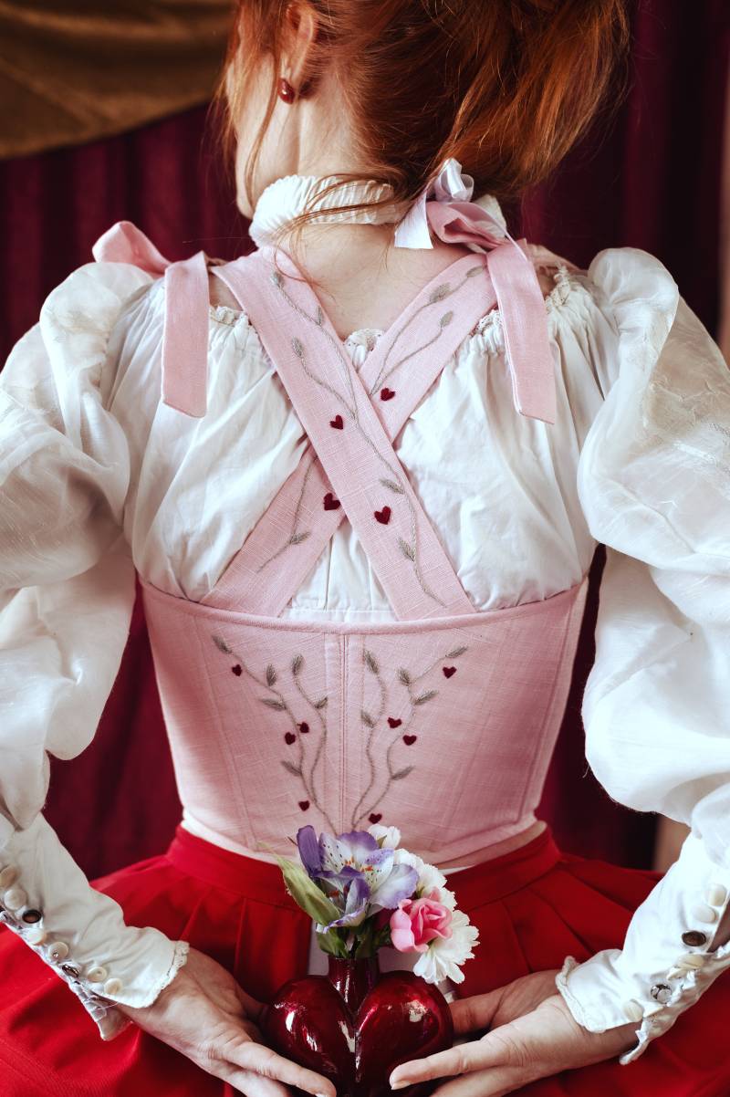 Korsett - Blühendes Herz Maßgeschneidertes von DonnaanitaAtelie