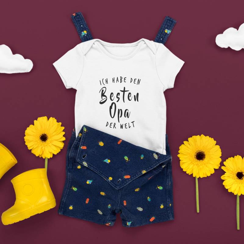 Ich Habe Den Besten Opa Der Welt | Babybody/Kindershirt Statement Shirt Mit Spruch Strampler Unisex Body Weihnachtsgeschenk Eltern von DonnerwetterDE