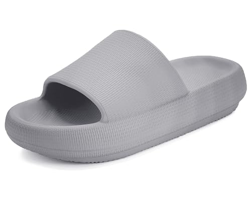 Donpapa Badeschuhe Damen Original Badeschlappen rutschfest Hausschuhe Badelatschen Pantoletten Herren Sommer Cozy Schlappen YZ Dunkelgrau 40-41 von Donpapa