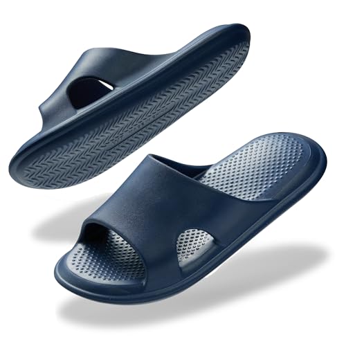 Donpapa Badeschuhe Damen Herren Weich Badeschlappen rutschfest Schnell Trocknend Hausschuhe Sommer Dusche Schuhe Indoor Outdoor Blu W7 EU37-38 von Donpapa