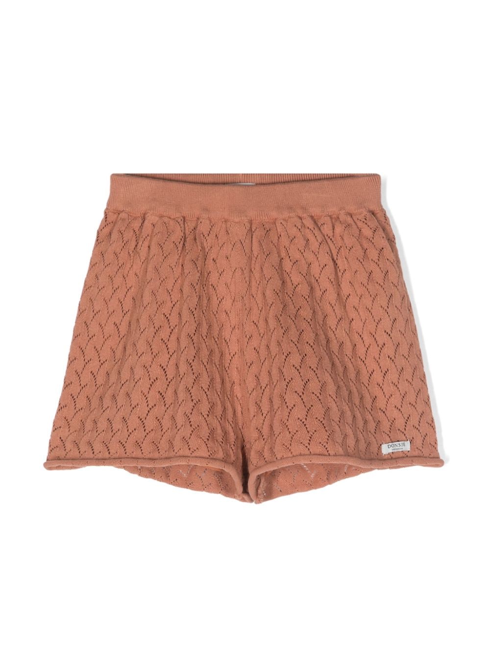 Donsje Canae Shorts in Pointelle-Strick - Braun von Donsje